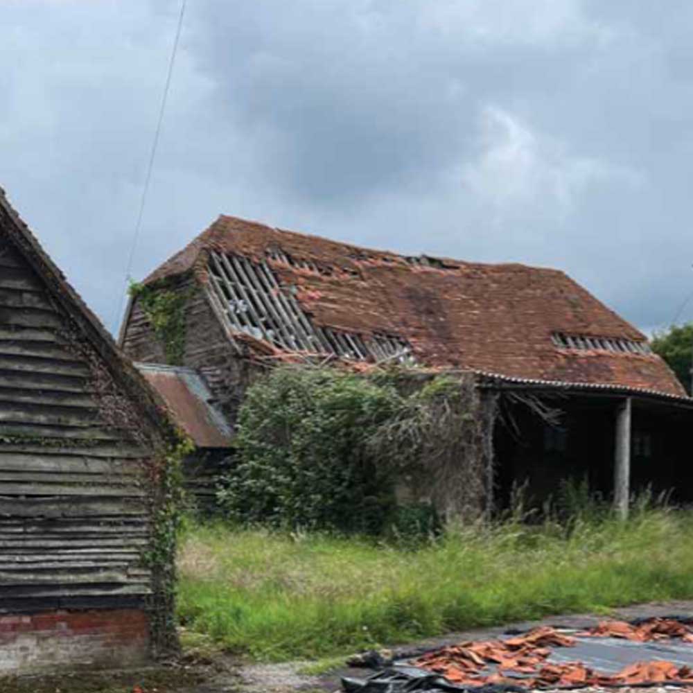 An image of a property that has just been granted planning permission for a barn conversion in Wiltshire.